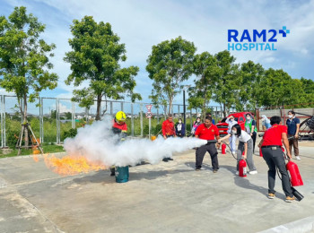 Ram2 Hospital conducted basic fire safety training and fire evacuation drills for staff to enhance their knowledge about fire hazards.